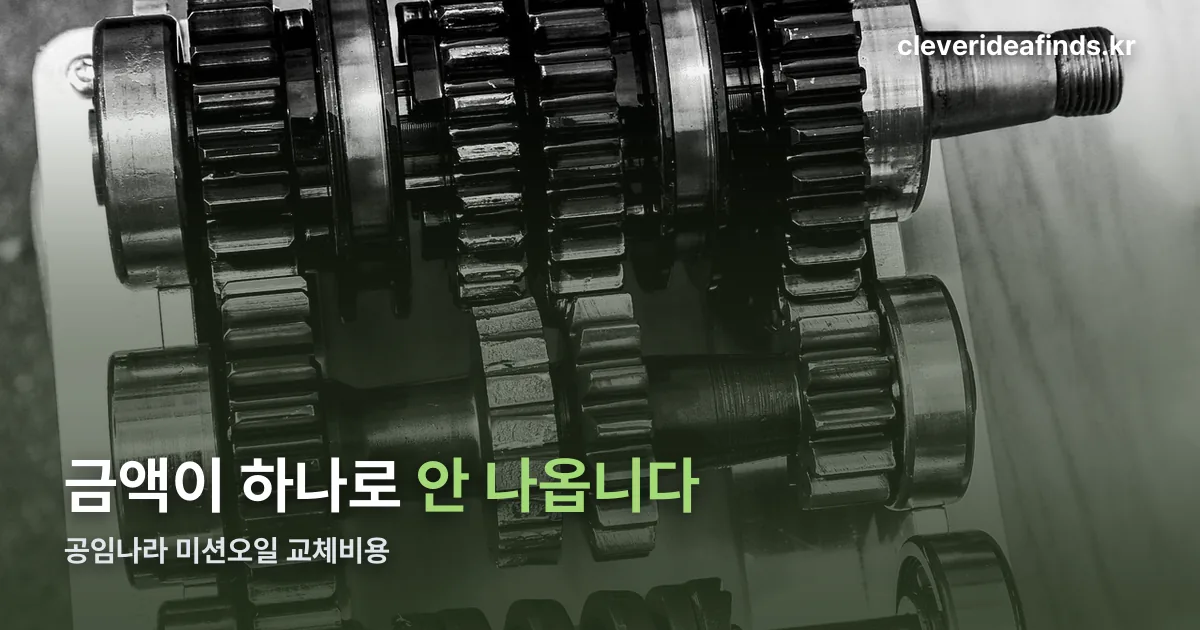 공임나라 미션오일 교체비용 정리 썸네일